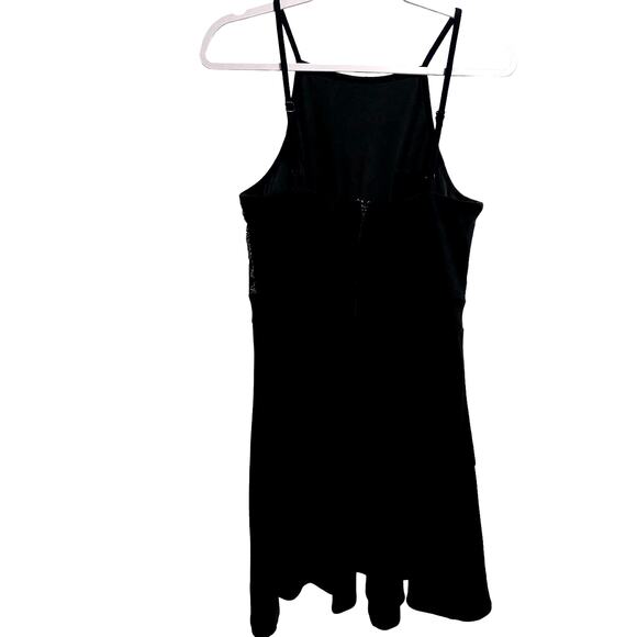Speechless Women's Semi Formal Fit Flare Dress Sz 11 Black Embroidered Sparkle - Picture 2 of 14